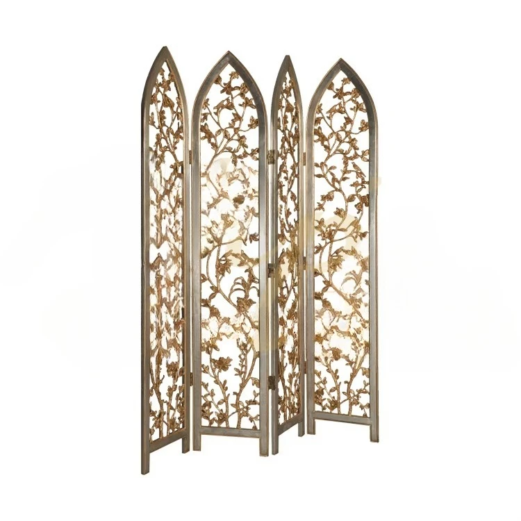 Carved screen antique European woodwork living room birthday decoration
