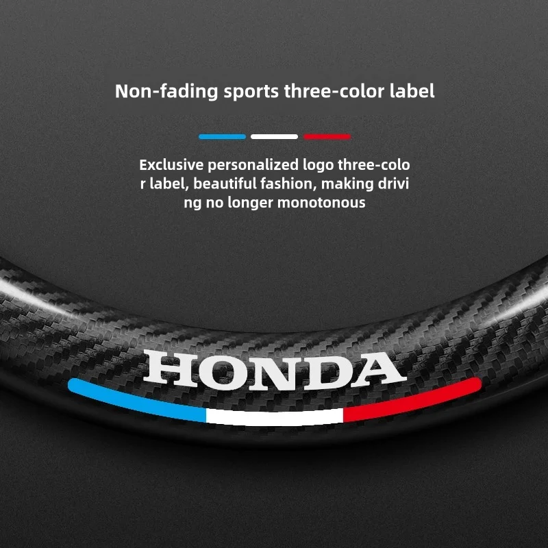 For Honda Civic Fit Jazz Accord Pilot Passport Stepwgn CRV BRV HRV Insight 38cm Car Stylish leather steering wheel cover