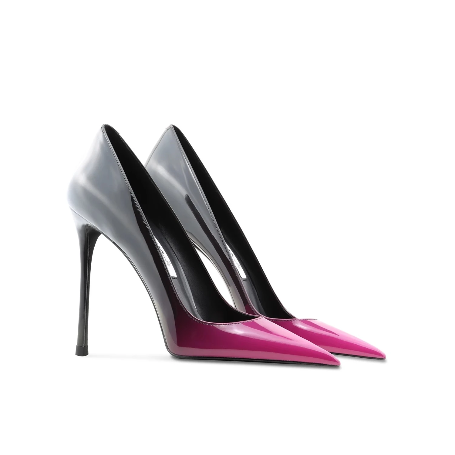 خريف جديد مدبب خفيف الفم براءات الاختراع والجلود التباين مثير أحذية رقيقة عالية الكعب مأدبة كبيرة الحجم صغيرة الحجم أحذية نسائية #1