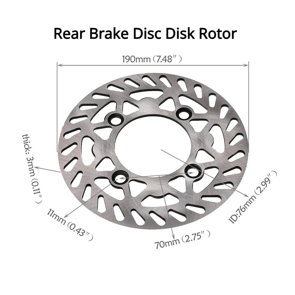 

TDPRO 190 мм задний или 210 мм 8,3-дюймовый ротор переднего тормозного диска для грязевого велосипеда 70cc-160cc CRF KLX SSR TTR ATV Buggy