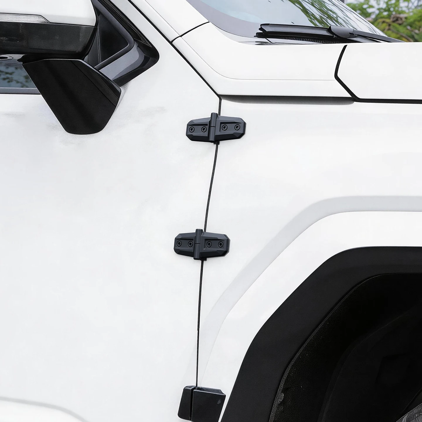 2PCS ABS Car Engine Hood Door Hinge Decoration Cover Trim For Off Road Vehicles and SUVs Pickup Exterior Styling Accessories view 6