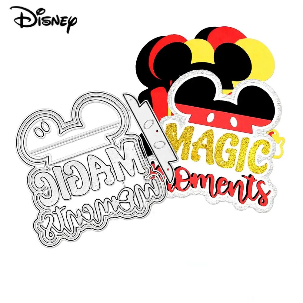 Disney Mickey Mouse magiczne chwile wykrojniki dla DIY Scrapbooking Album fotograficzny dekoracyjne rękodzieło tworzenie kartek szablon do