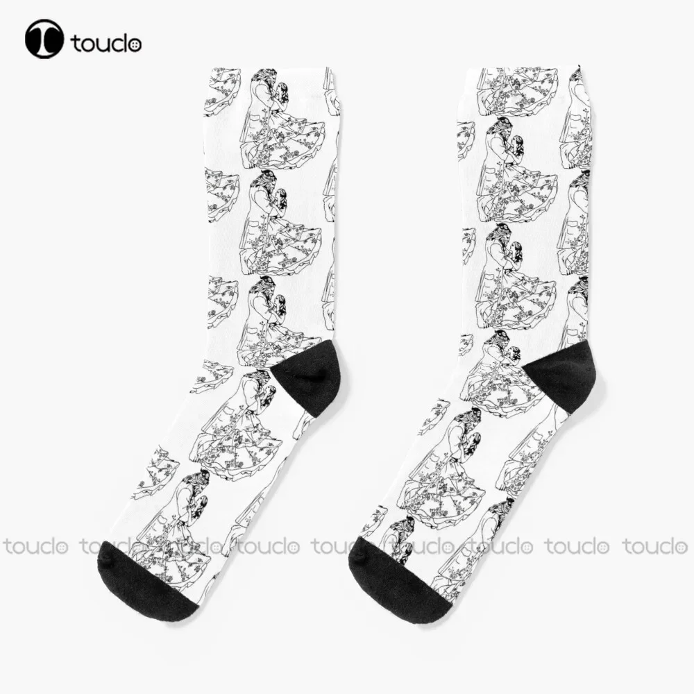 

Beauty And The Beast Socks Graphic Socks Unisex Adult Teen Youth Socks Personalized Custom 360° Digital Print Hd High Quality