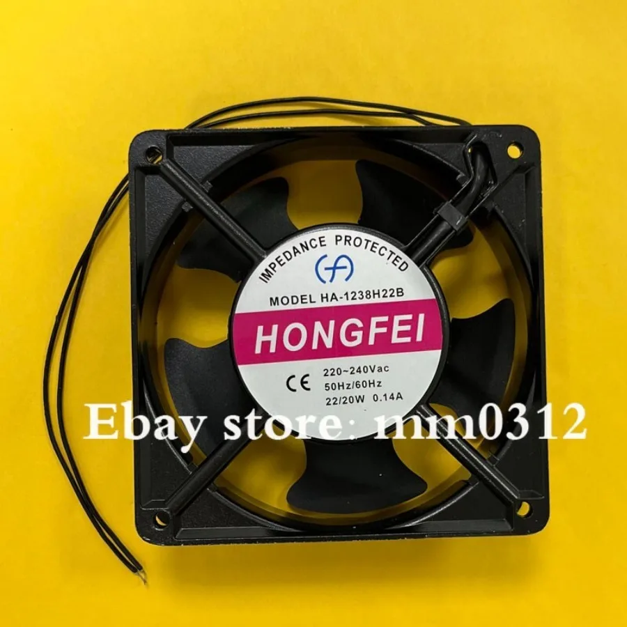 Вентилятор HONGFEI HA-1238H22B 12 см, 220-240В, 22/20Вт, 0.14А, 2-проводной, 1 шт.