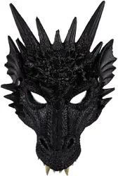 1pc Christmas Dragon Mask Christmas Carnival 3D Horror Dragon Mask Cosplay Stage Performance Mask Products Dance Party Props