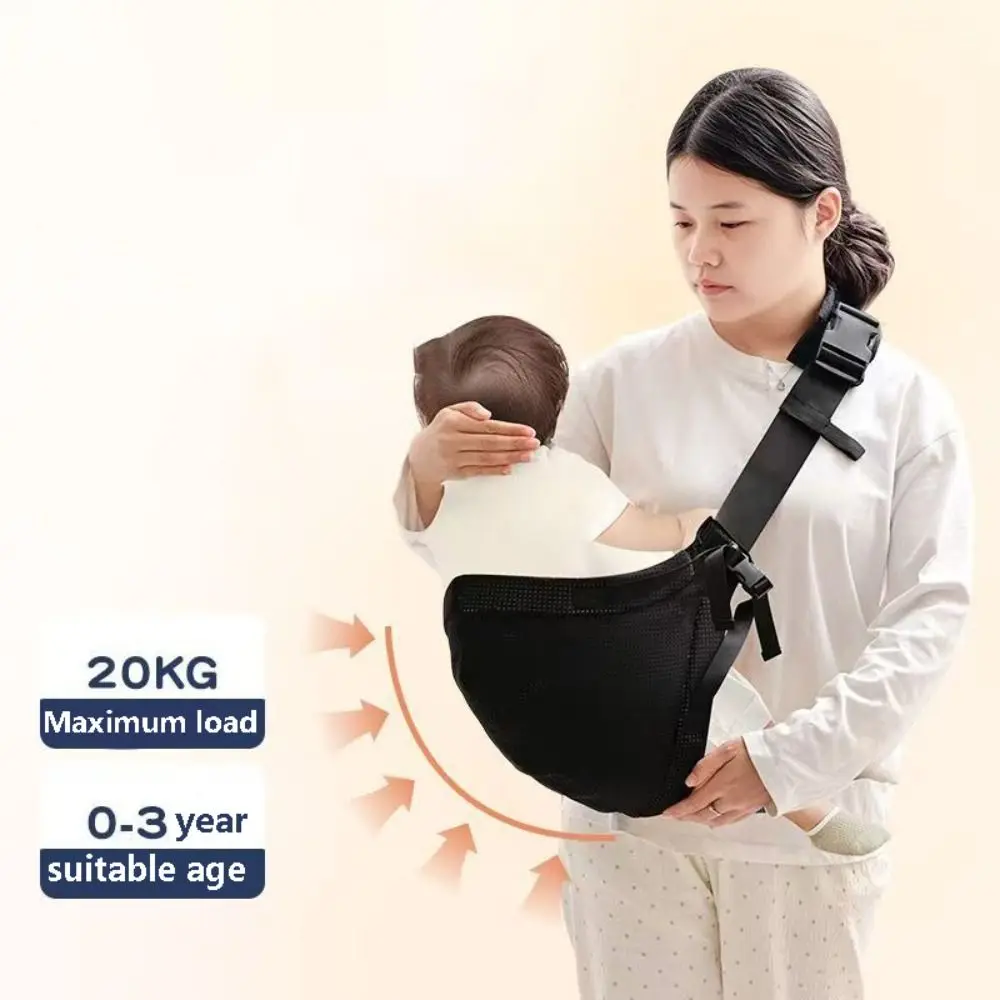 

Newborn Front Holding Baby Wrap Carrier Infant Kangaroo Bag Horizontal Holding Type Infant Backpacks Mesh Newborn Sling Wrap