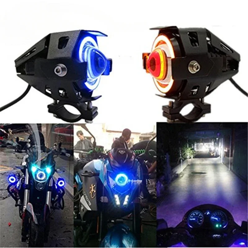 Electric Car Motorcycle Led Headlight Modified Fog Lamp U7 Laser Cannon Angel Eye Headlight