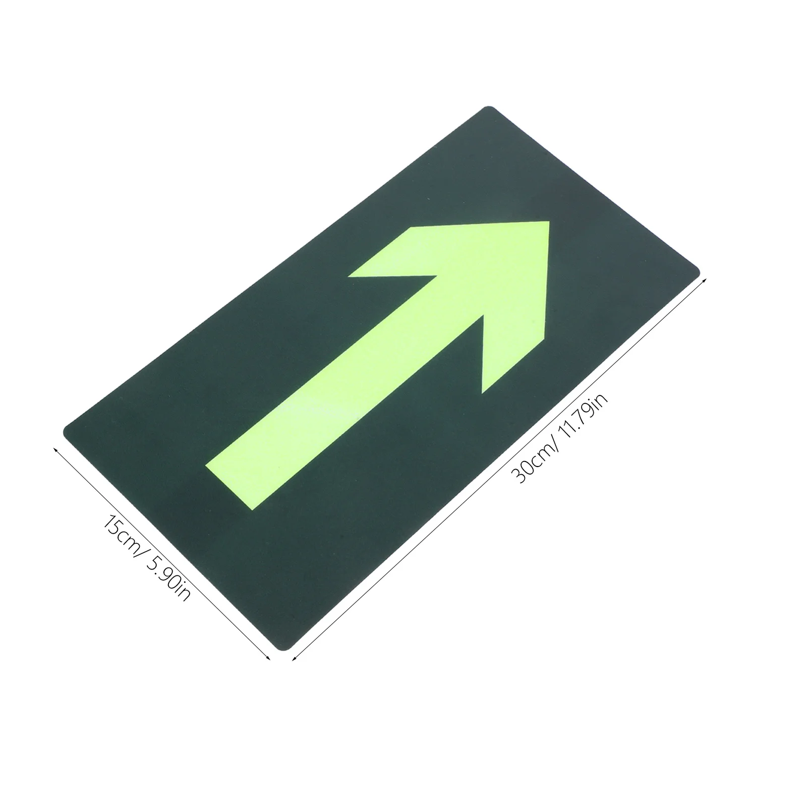 8Pcs Luminous Waterproof Exit Stickers Self Adhesive Emergency Arrow Signs for Fire Safety Evacuation Guidance in Malls