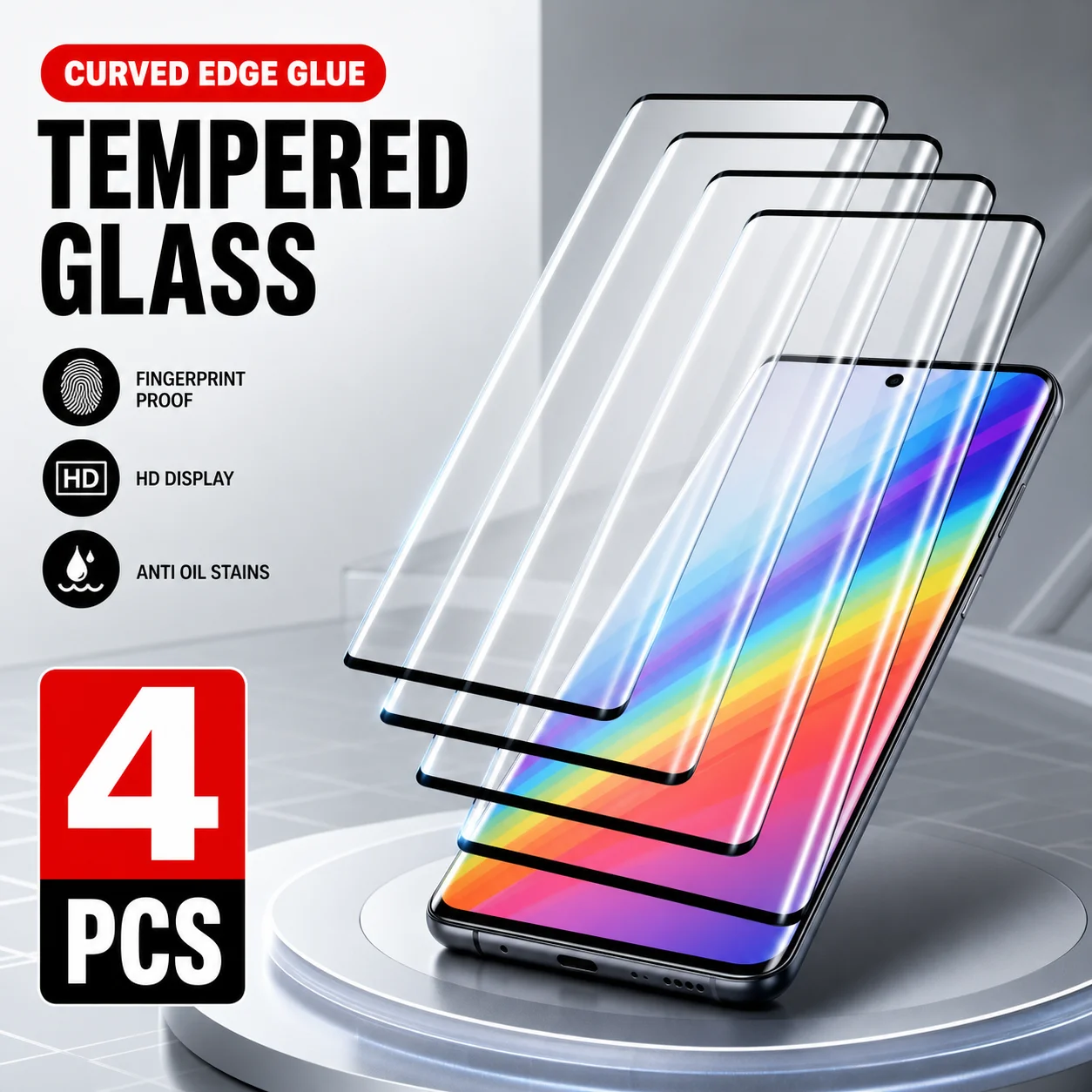 4PCS High Definition Tempered Glass Screen Protector For Samsung Galaxy S26 S23 S25 Ultra S24 S22 S21 S20 Plus S25 S24 FE