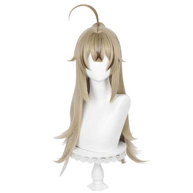 Genshin Impact Kirara-pelucas de Cosplay de 75cm para mujer, pelo sintético largo de color marrón claro