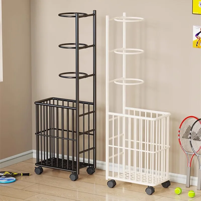 Basketball storage rack Household movable football with wheels Volleyball storage rack Yoga mat Sports equipment storage basket