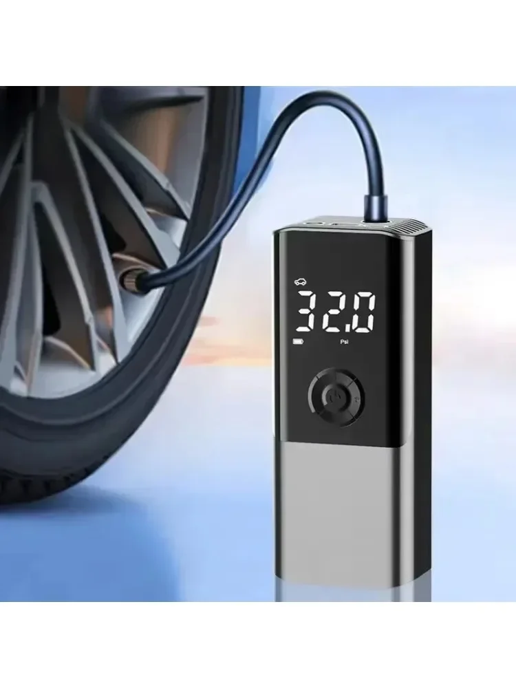 

​ ​ Беспроводной автомобильный воздушный компрессор - портативный электрический шинный насос емкостью 6000 мАч для автомобилей, мотоциклов и велосипедов ​ ​