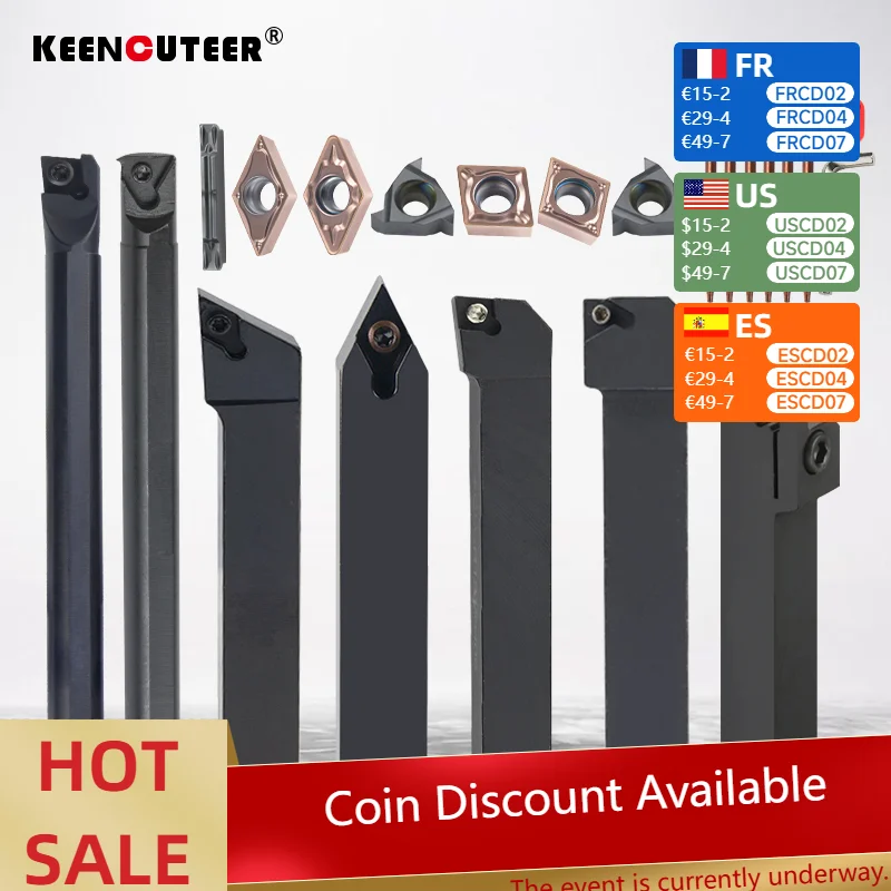 Juegos de herramientas de torneado MGEHR SDJCR SDNCN SCLCR SER SNR, barra perforadora de torno con 7 Uds., soporte de corte CNC de inserción de carburo, 10/12/16MM
