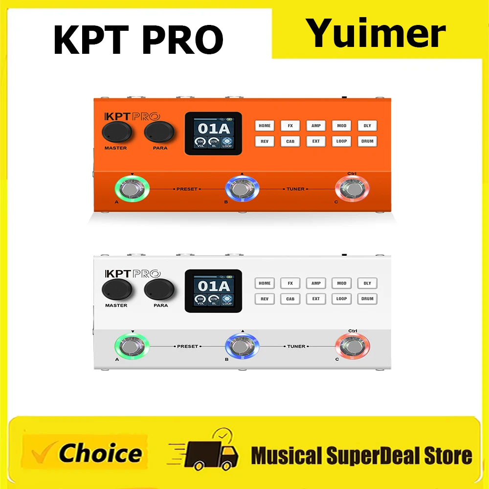

Yuimer KPT PRO Guitar Bass Multi-Effects Processor TANK-G Upgraded KPTPRO Effect Pedal From M-Vave