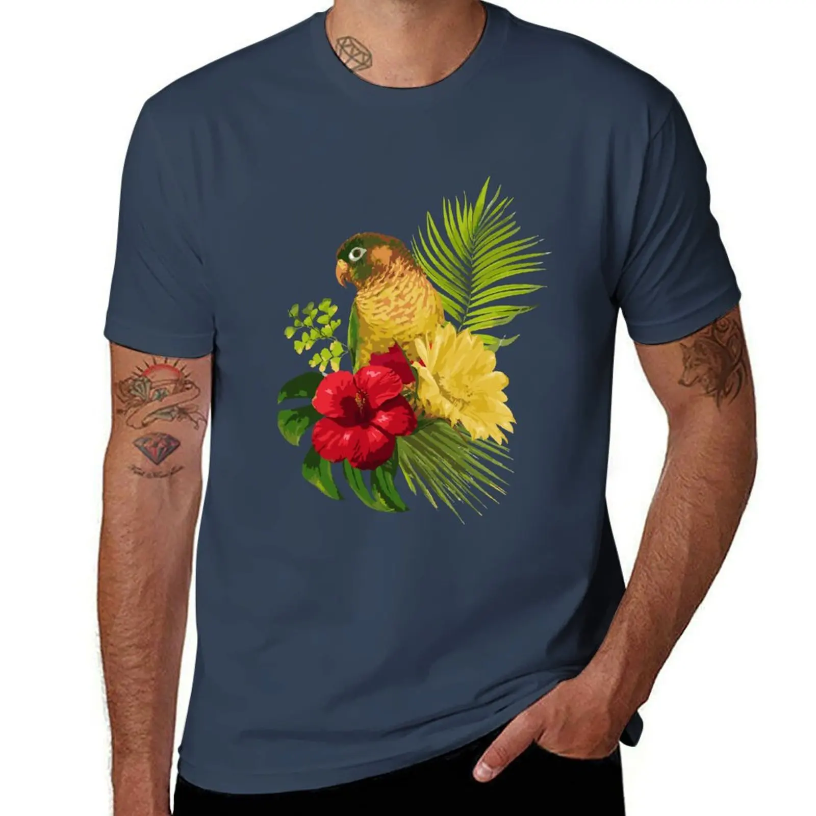 Tropical Parrot T-Shirt Summer Sports Quick Dry T-Shirt