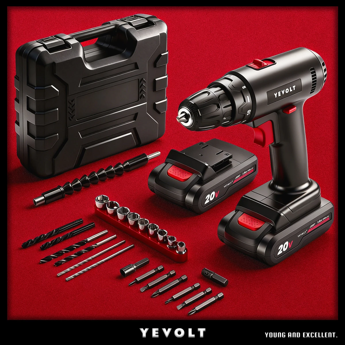 

Аккумуляторная электрическая дрель YEVOLT 20 В, крутящий момент 35 Нм, светодиодная подсветка, 2 скорости, опция батареи 1500/2000 мАч, для дома, самостоятельной работы и деревообработки