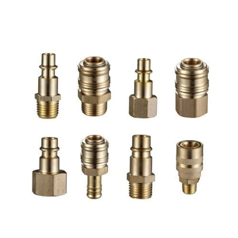 Customized Brass Coupler Brass Pipe Fitting  Custom High Precision CNC Turned Brass Components
