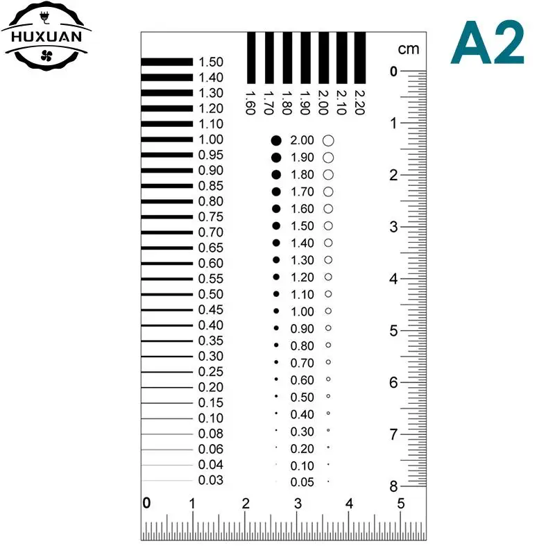 Measuring Pass Badge Gauge Stain Card Point Gauge Wire Gauge Transparent Film Ruler Stain Crack Contrast Ruler