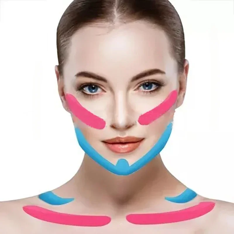 5/3pcs 2.5*5M Kinesiology V Line Tape For Face Neck Eyes Lifting Wrinkle Remover Sticker Facial Skin Care Tool Protective Bandag