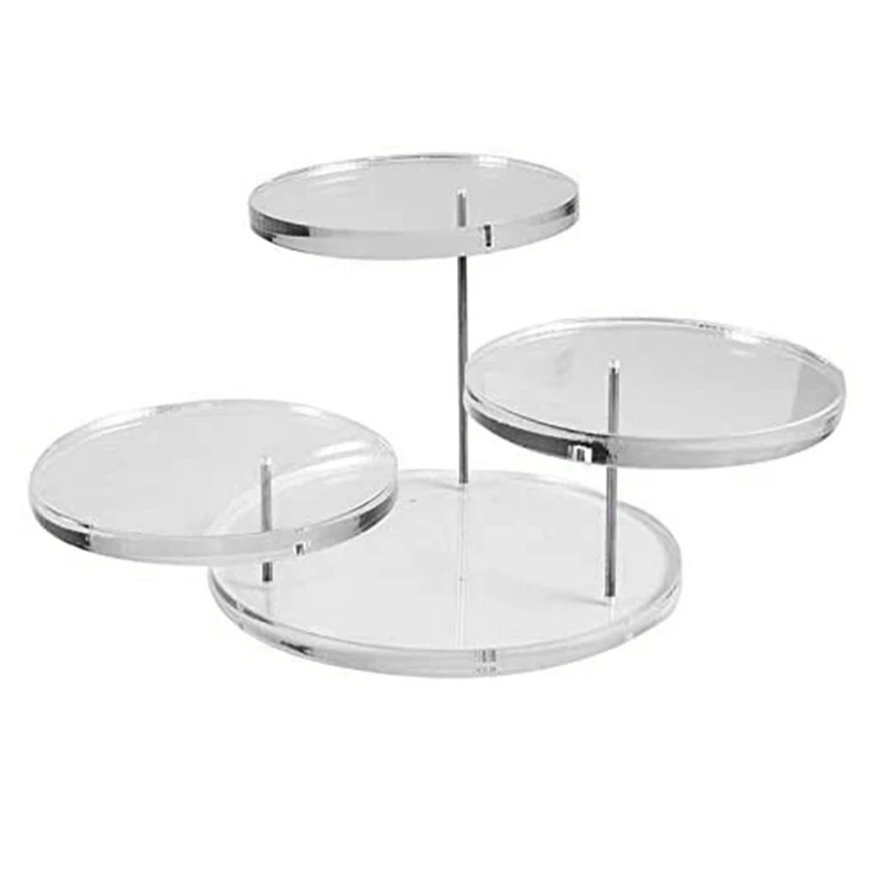 

4Pcs Round Acrylic Cupcake Stand-Premium Cupcake Holder, Cupcake Display Stand Dessert Stand Pastry Platter Display