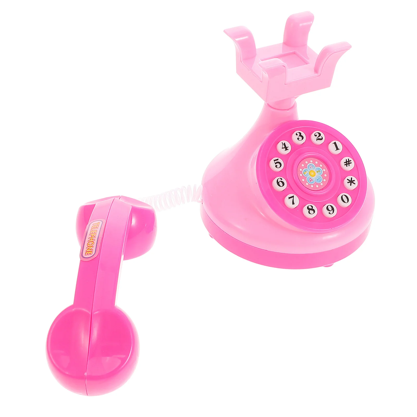 Mini telefon maluch Vintage fałszywe obrotowe plastikowe miniaturowe lalki dom komórka dziecięca