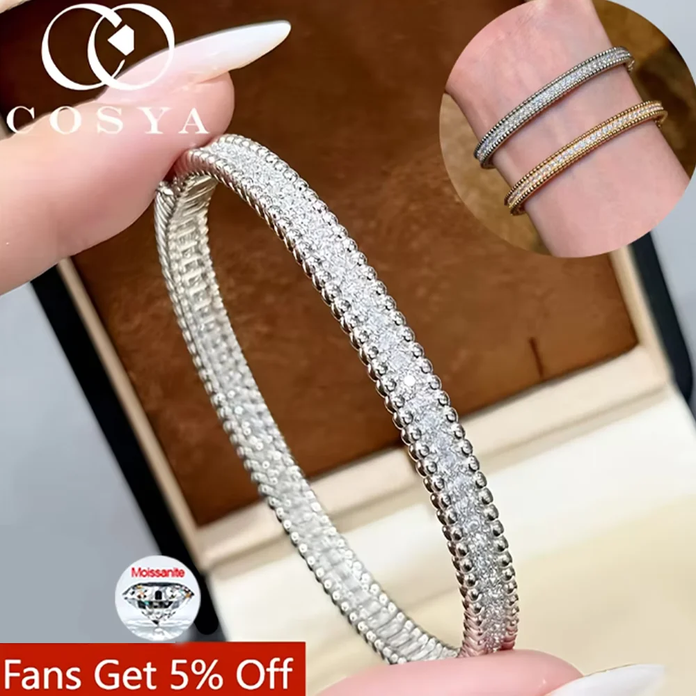 

COSYA Полный Муассанит Браслеты S925 Серебро 18 К Золото Сверкающий D Цвет VVS1 Лабораторный Браслет с Бриллиантами Роскошные Ювелирные Изделия Подарки Для Женщин