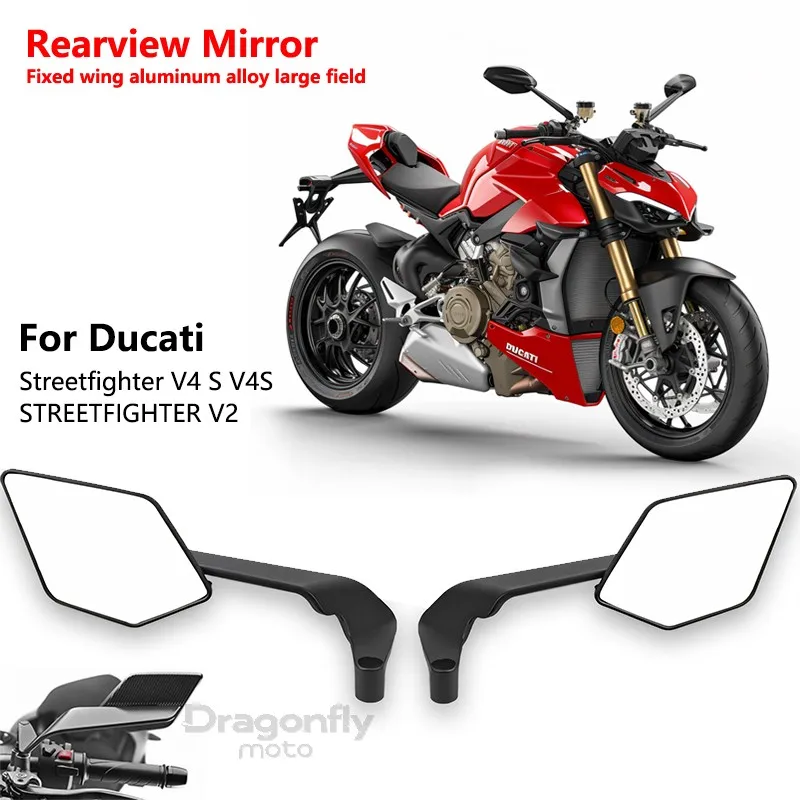 For Ducati Streetfighter V4 S V4S STREETFIGHTER V2 Motorcycle Wing Mirrors Rearview Rotating NEW Rearview Side Mirror