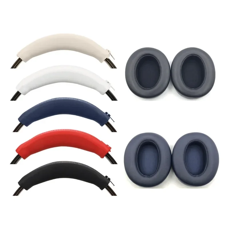 Replacement Leather Earpads Cushion Headband Suitable For Sony WH-XB910N Headphone Silicone Headbeam Cover Earmuff Repair Parts