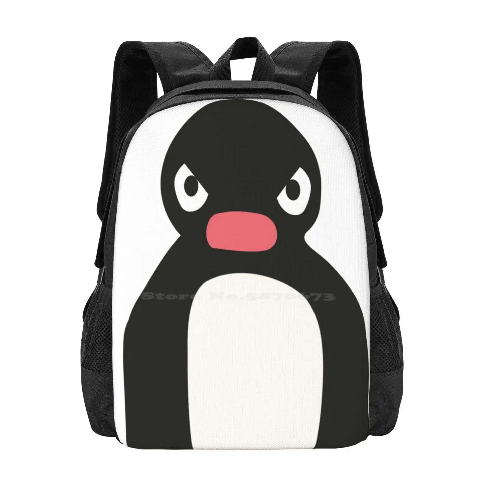 

Angery Pingu School Bag Big Capacity Backpack Laptop Angry Pingu Noot Noot Penguin