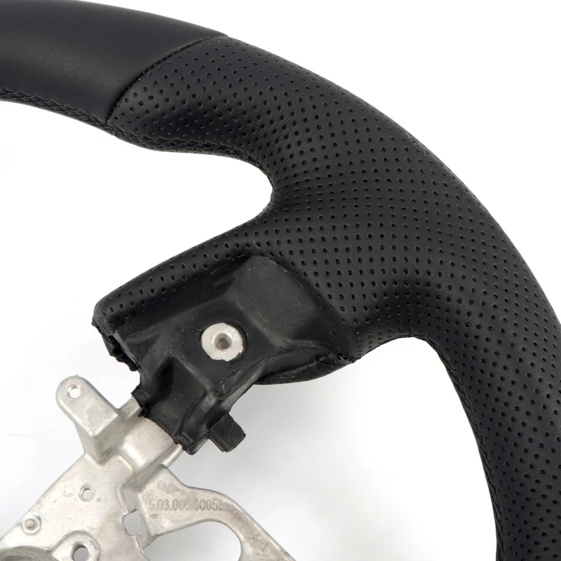 4510004321C0 عجلة القيادة مثقب بو الجلود القبضات مسطحة القاع لتويوتا تندرا 2014 ~ 2022 الجلود سائق عجلة القيادة #5