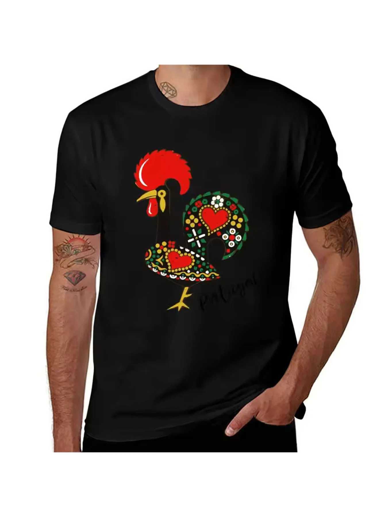 Galo De Barcelos De Portugal Portuguese Rooster T-Shirt Breathable Gym Short Sleeve T-Shirt