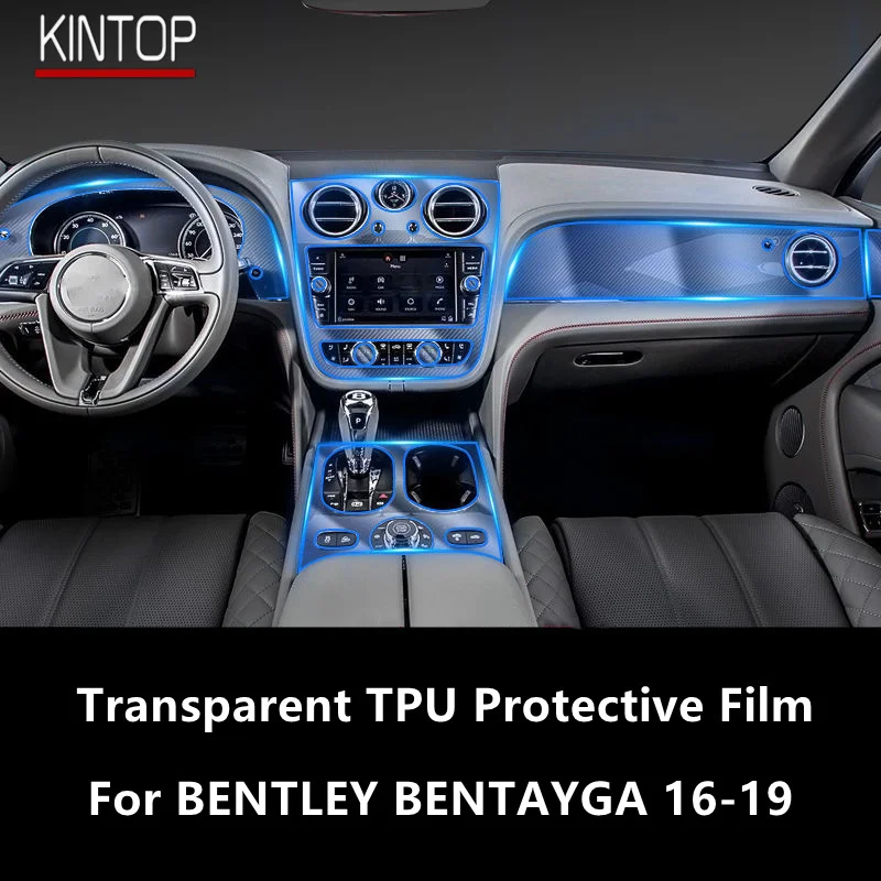 

For BENTLEY BENTAYGA 16-19 Car Interior Center Console Transparent TPU Protective Film Anti-scratch Repair Film Accessories