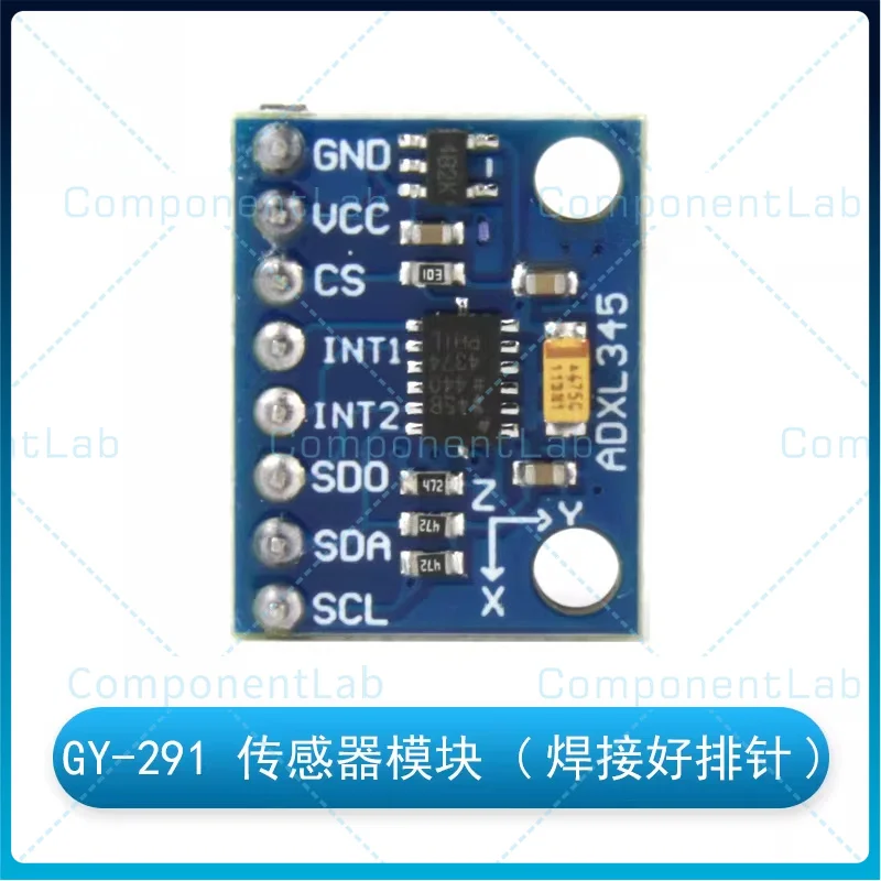 GY-291 Tilt Sensor Module with ADXL345 Digital Triaxial Gravity Accelerometer and Tilt Angle Sensor, I²C/SPI Interface