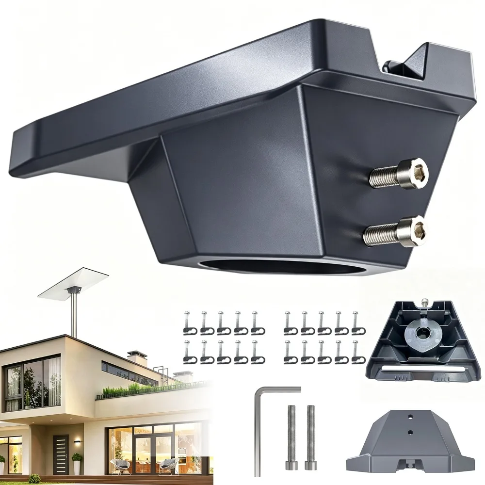 Base de montage d'antenne Starlink en alliage d'aluminium haute durabilité avec un design moderne et épuré, support stable et antirouille exclusivement pour les équipements de parabole satellite Starlink V3 Gen3 et V4 Gen4