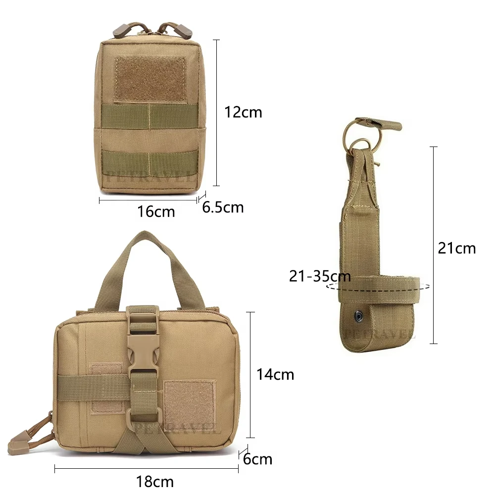 Tactische Molle-zakjes Multifunctionele militaire nylon heuptas Utility-tas Afneembare patches Zakjes voor hondenvestharnas