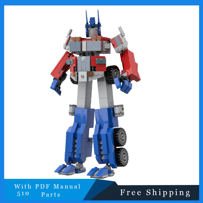 

510 PCS Famous Movie Character Cool Transformation Mecha Car Building Blocks DIY Assemble Bricks Creative Display Toys Kids Gift