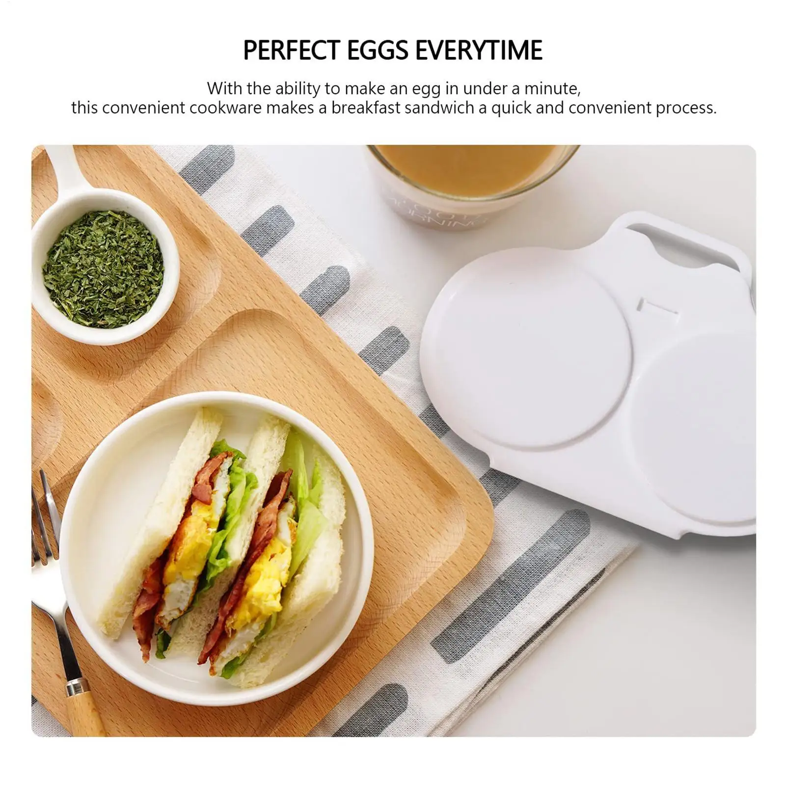 Food Grades Plastic Microwave Egg Cooker Kitchen Cooking Mold Easy To Clean Egg Steamer Portable Heat Resistant Steamed Egg Box
