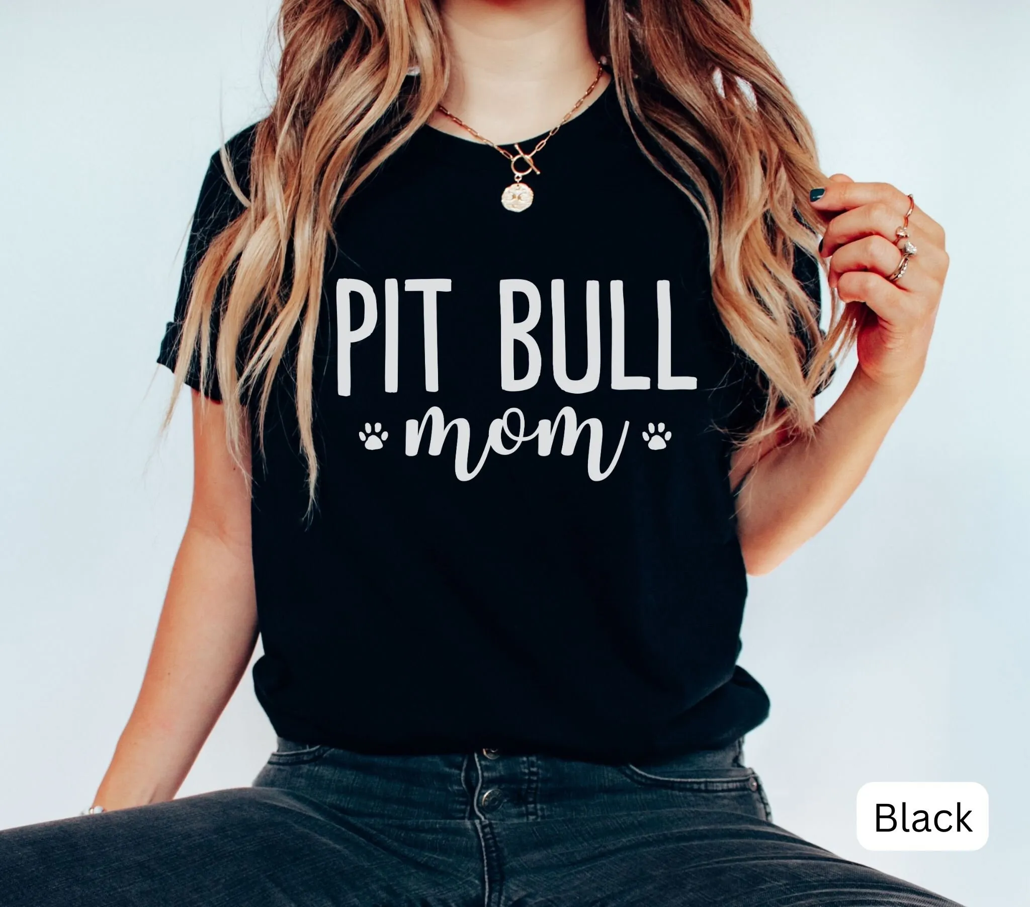 Pit Bull Mom Dog T Shirt Pittie Mama Puppy Present Bully Breed Lover