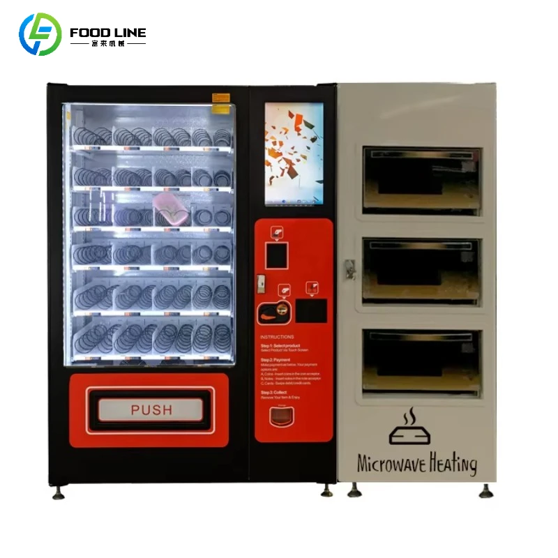 Hot Food Vending Machine Supplied With Touch Screen SDK Enabled Meal Dispenser For Large‑scale Canteen  Customized