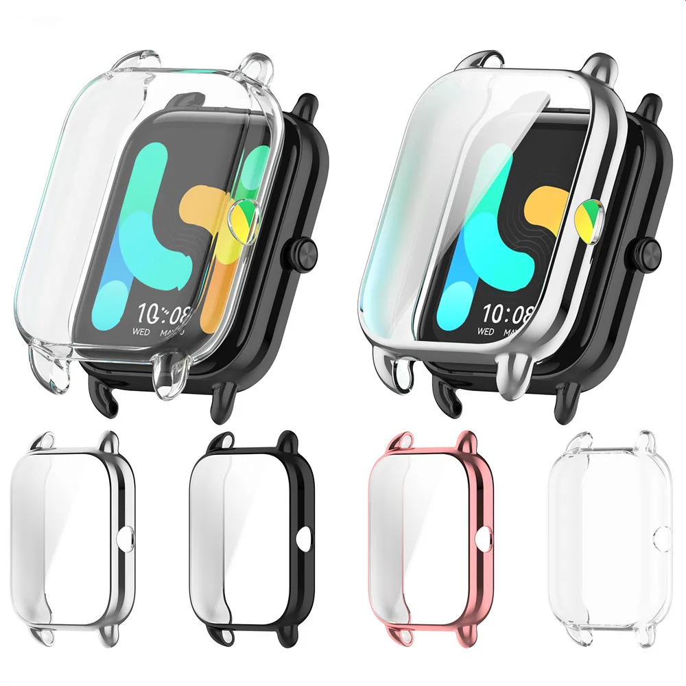 ฝาครอบเคสและกระจกนิรภัยป้องกันหน้าจอสำหรับ haylou RS4 PLUS อุปกรณ์ป้องกันแบบบาง TPU คุณภาพสูงสำหรับ LS12 LS11