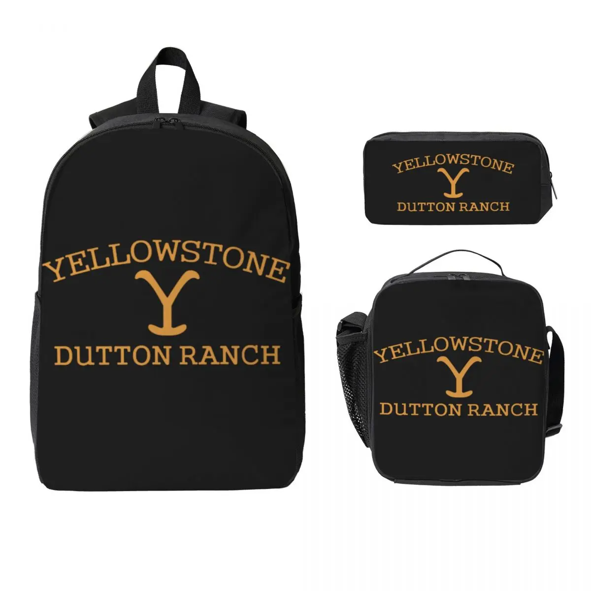 Yellowstone Quick Dry Dutton Ranch Backpack Boy Girl BookBag School Bag Laptop Shoulder Bags 3ps Insulated Lunch Bag Pencil Case