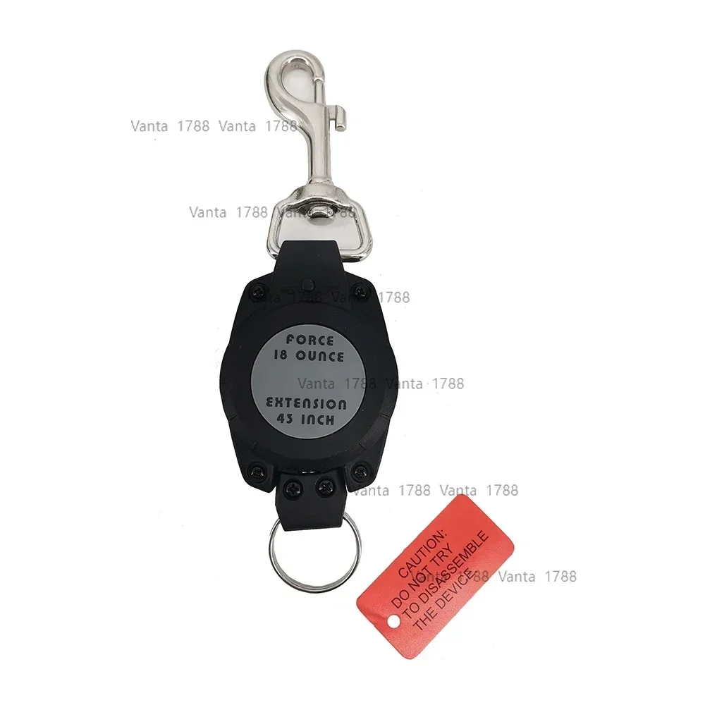 Scuba Retractable Holder Stainless Steel Wire Gate Carabiner Clip 18x5.5cm Diving Clip