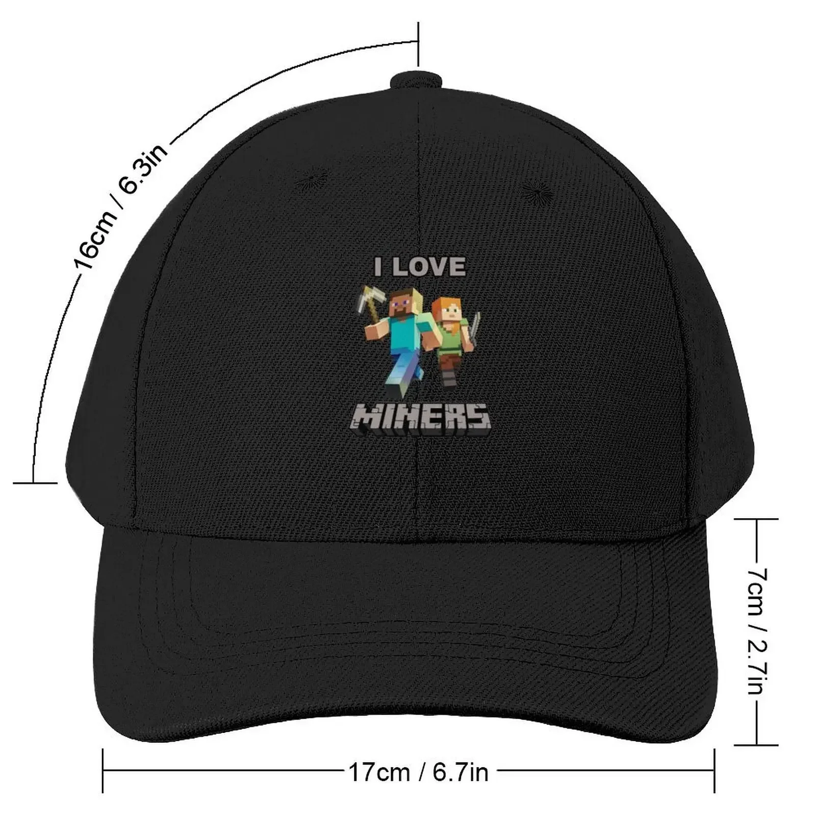 I love miners Baseball Cap western Hat Visor Thermal Visor Mens Caps Women's