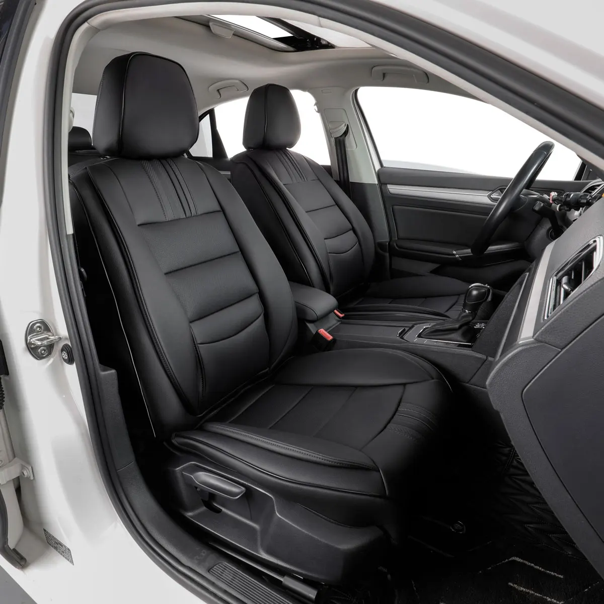 Universal Car Seat Covers Full Set Durable Artificial Leather Seat Cushion for 90% Sedan SUV Include Front and Rear Cover