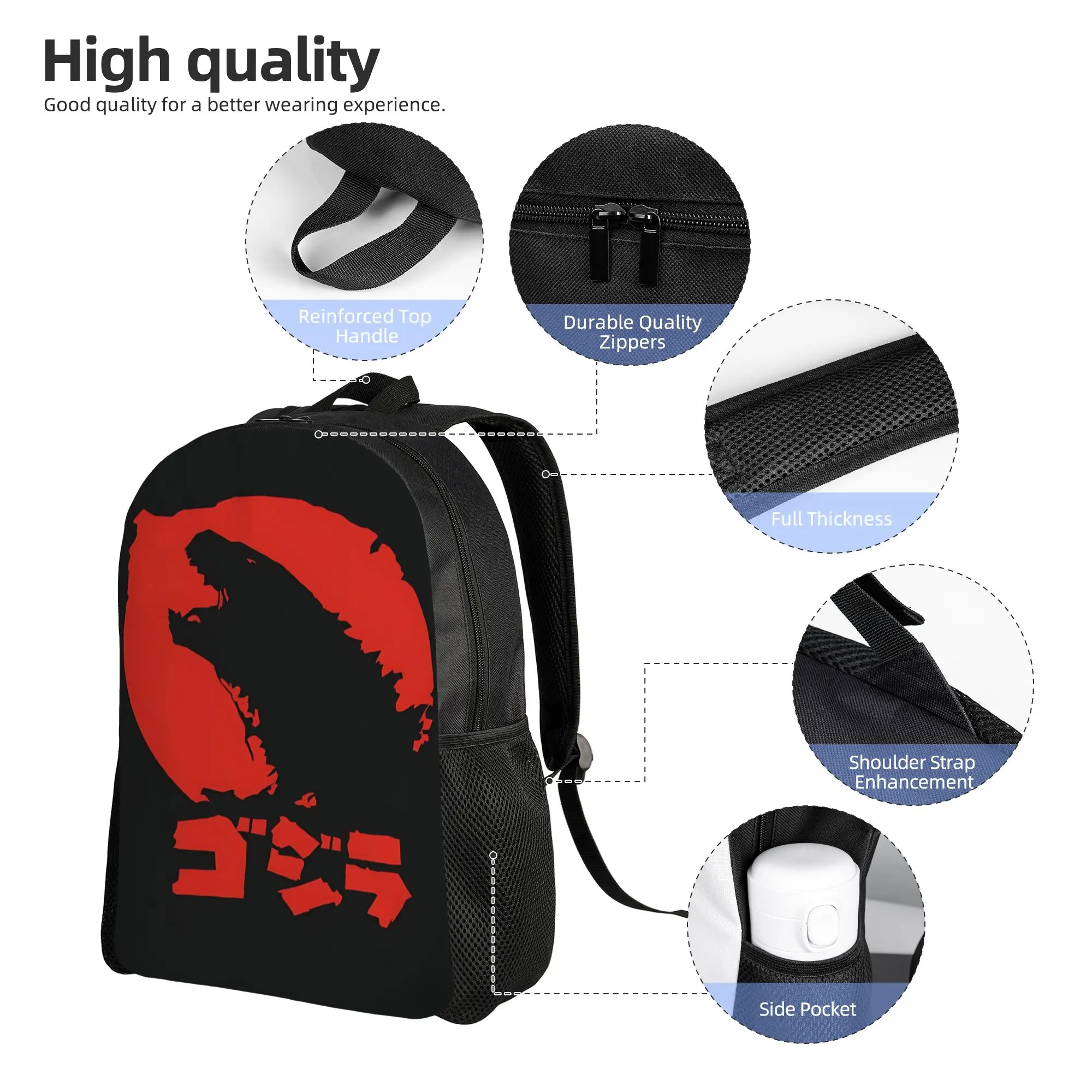 1Piece GODZILLA Schoolbag Head Backpack New Semester Begins view 3