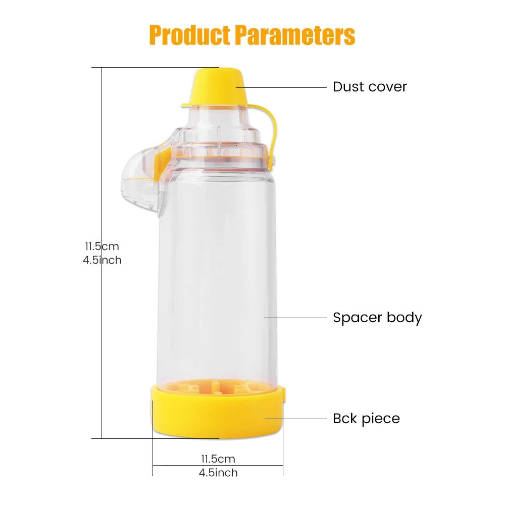 Buffer Inhale Chamber Atomizer Child Adult Spacer Mist Storage Compressor Nebulizer Tank Aerochamber with Mask Cup Mouthpiece