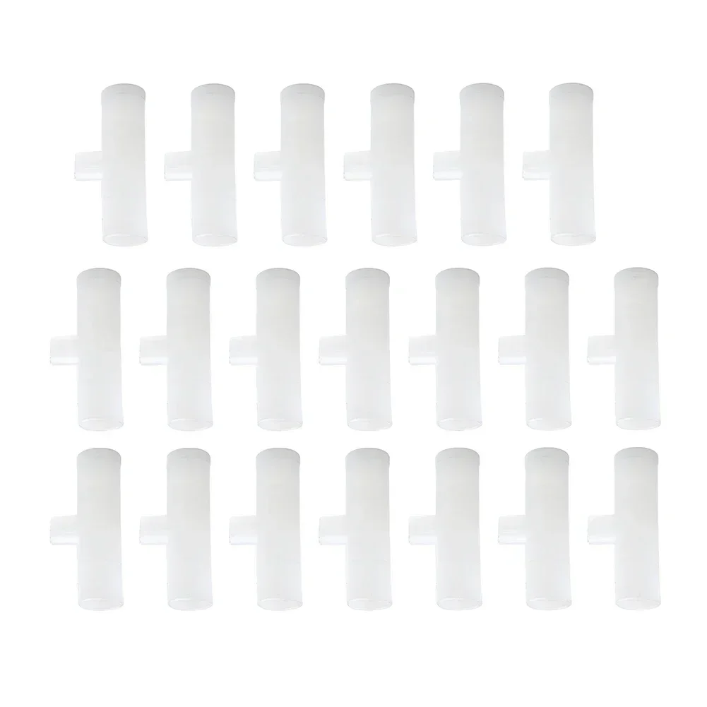 

20pcs Automatic Chicken Drinker Bowl Bird Water Cups PVC Tee Fittings 1/2 Inch Plastic Livestock Drinking Feeder Tee Connector