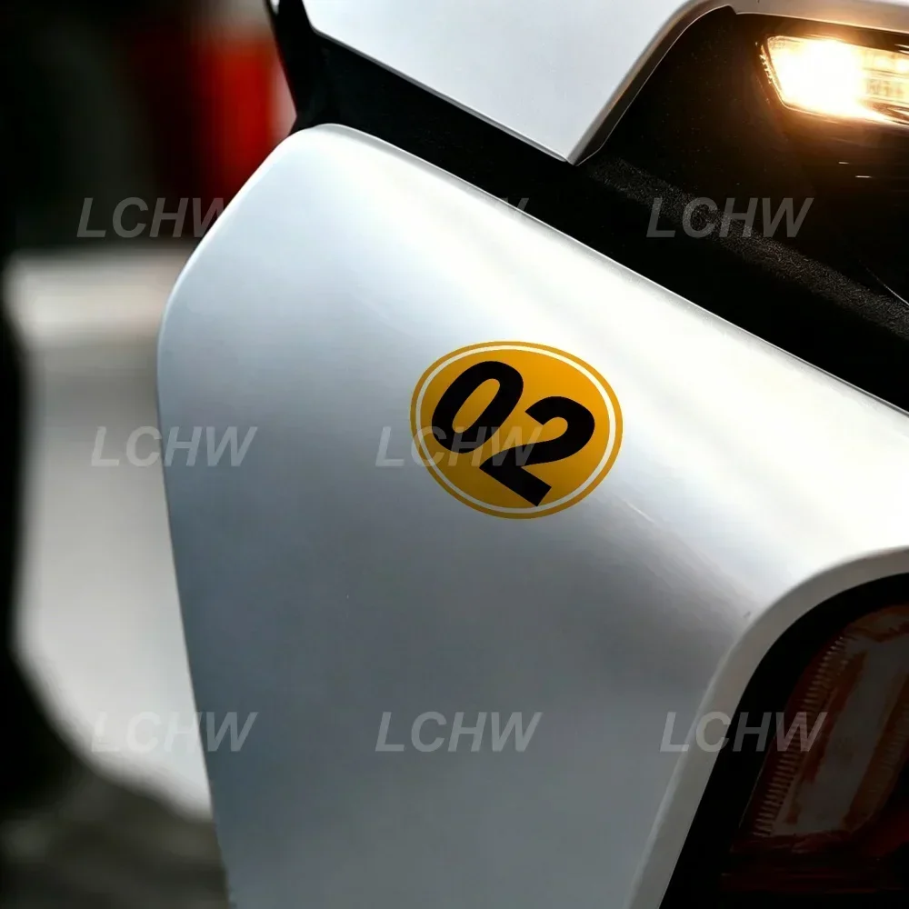 Sport Round Shape Racing Number Sticker Car Styling Vinyl Helmet Motocross Helmet Dirt Race Decal