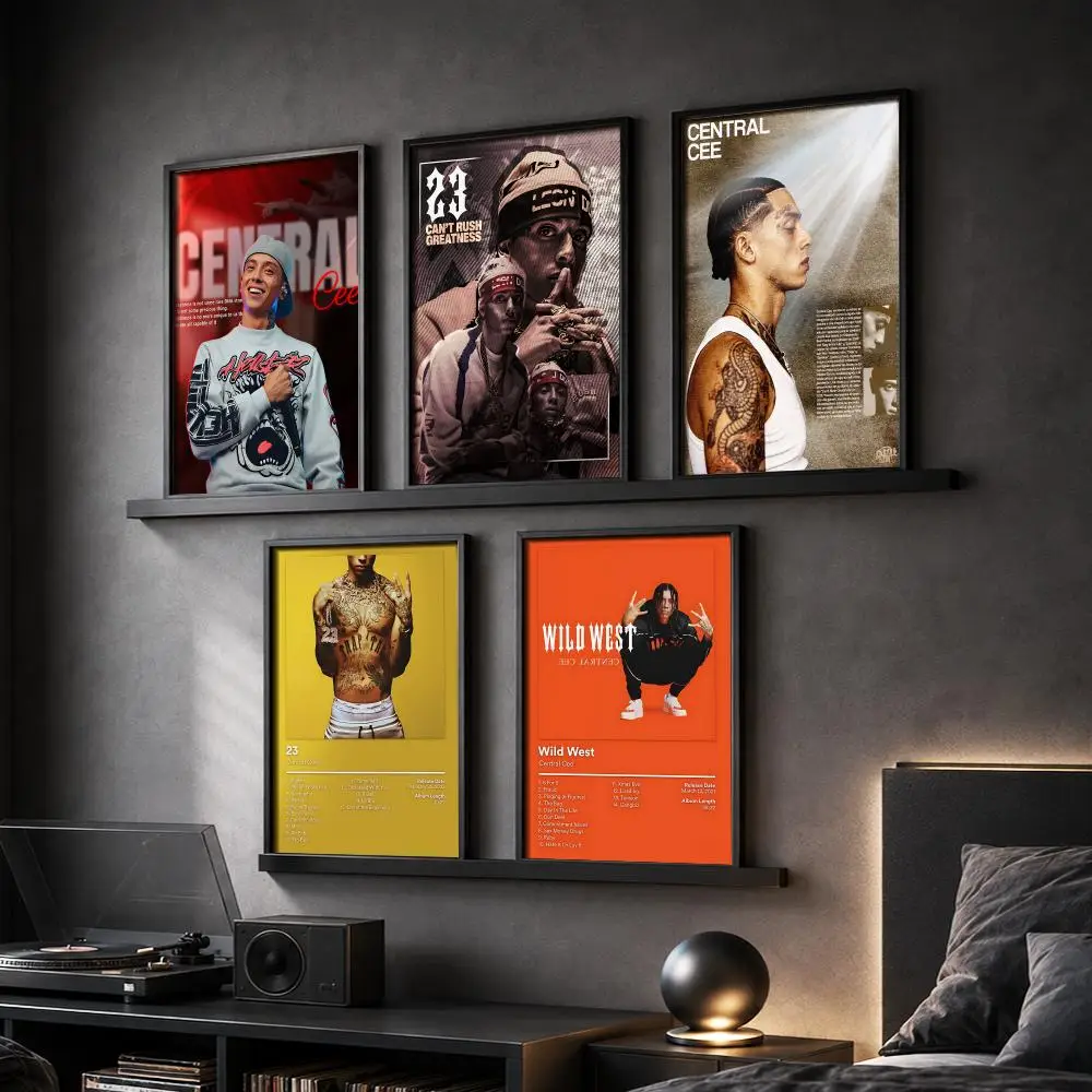 C-Central Cee Rap Album Painting Calligraphy Canvas Poster Hallway Bedroom Living Room Home Bar Decoration Interior Wall