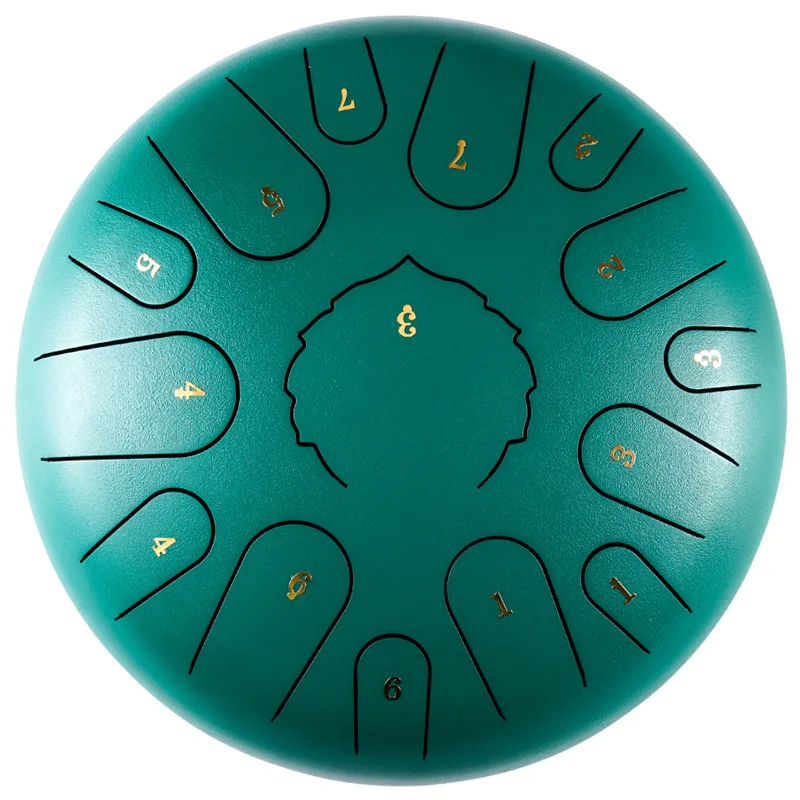 أسطوانة لسان فولاذية مقاس 12 بوصة و15 نوتة - أداة فولاذية كربونية تستخدم للتأمل واليوجا والاسترخاء والعاطفي #2